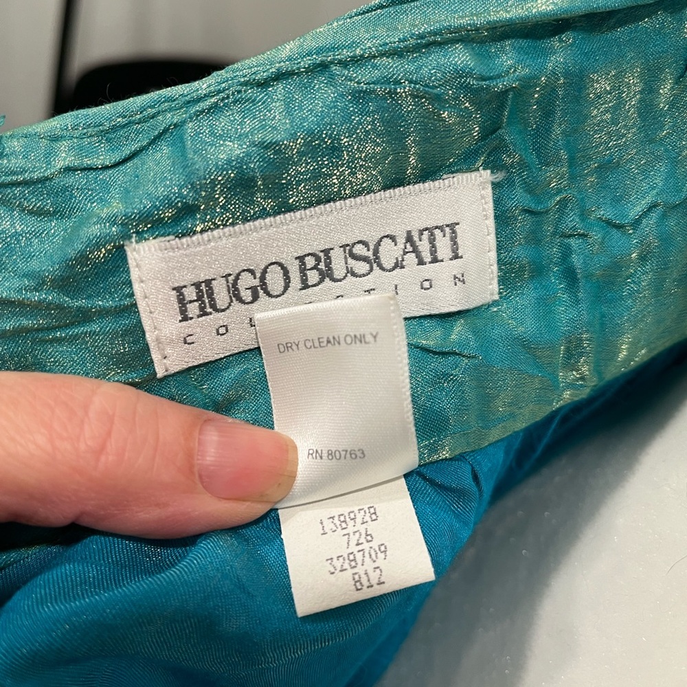 Hugo Buscati Teal Long Dress skirt - Picture 5 of 5